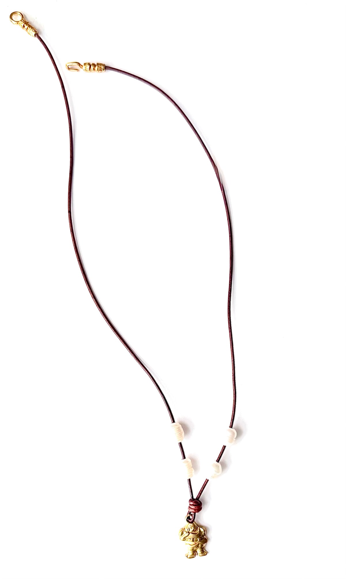 Leather Santa Necklace