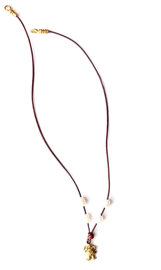 Leather Santa Necklace
