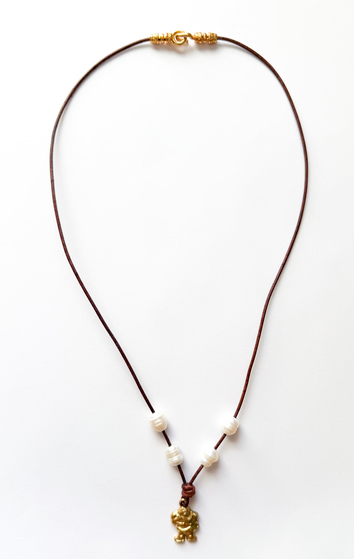 Leather Santa Necklace
